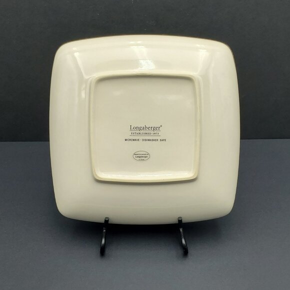 Longaberger Top Hat Snowman Luncheon Plate Christmas Holiday Snowman Plate - Picture 2 of 6